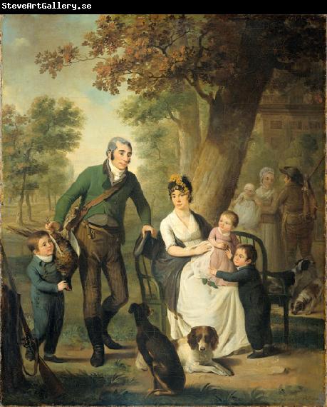 Adriaan de Lelie Jonkheer Gijsbert Carel Rutger Reinier van Brienen van Ramerus (1771-1821) with his wife and their four eldest children.